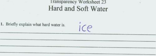 Advanced science test question: what is hard water?